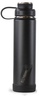 24oz TriMax Boulder Travel Bottle by EcoVessel Black Shadow Single Color