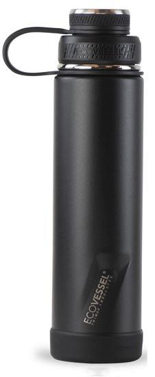 24oz TriMax Boulder Travel Bottle by EcoVessel Black Shadow Single Color