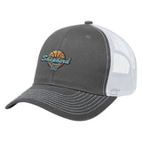 Cotton Twill Mesh Cap Hats Hit Promo Gray with White Mesh Embroidered