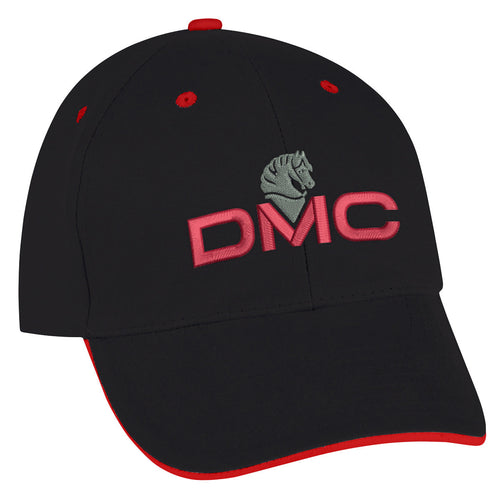 Elite Cap Hats Hit Promo Black with Red Trim Embroidered