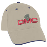 Elite Cap Hats Hit Promo Khaki with Navy Trim Embroidered