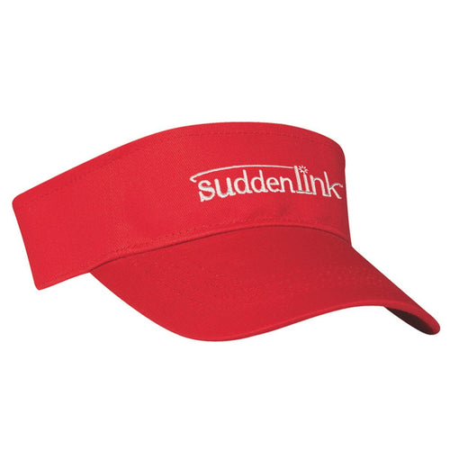 Cotton Twill Visor Red Multi Color