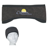 Fleece Ear Band Charcoal Embroidery