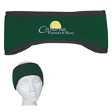 Fleece Ear Band Forest Green Embroidery