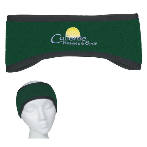 Fleece Ear Band Forest Green Embroidery