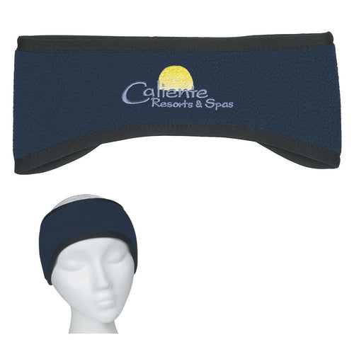 Fleece Ear Band Navy Embroidery