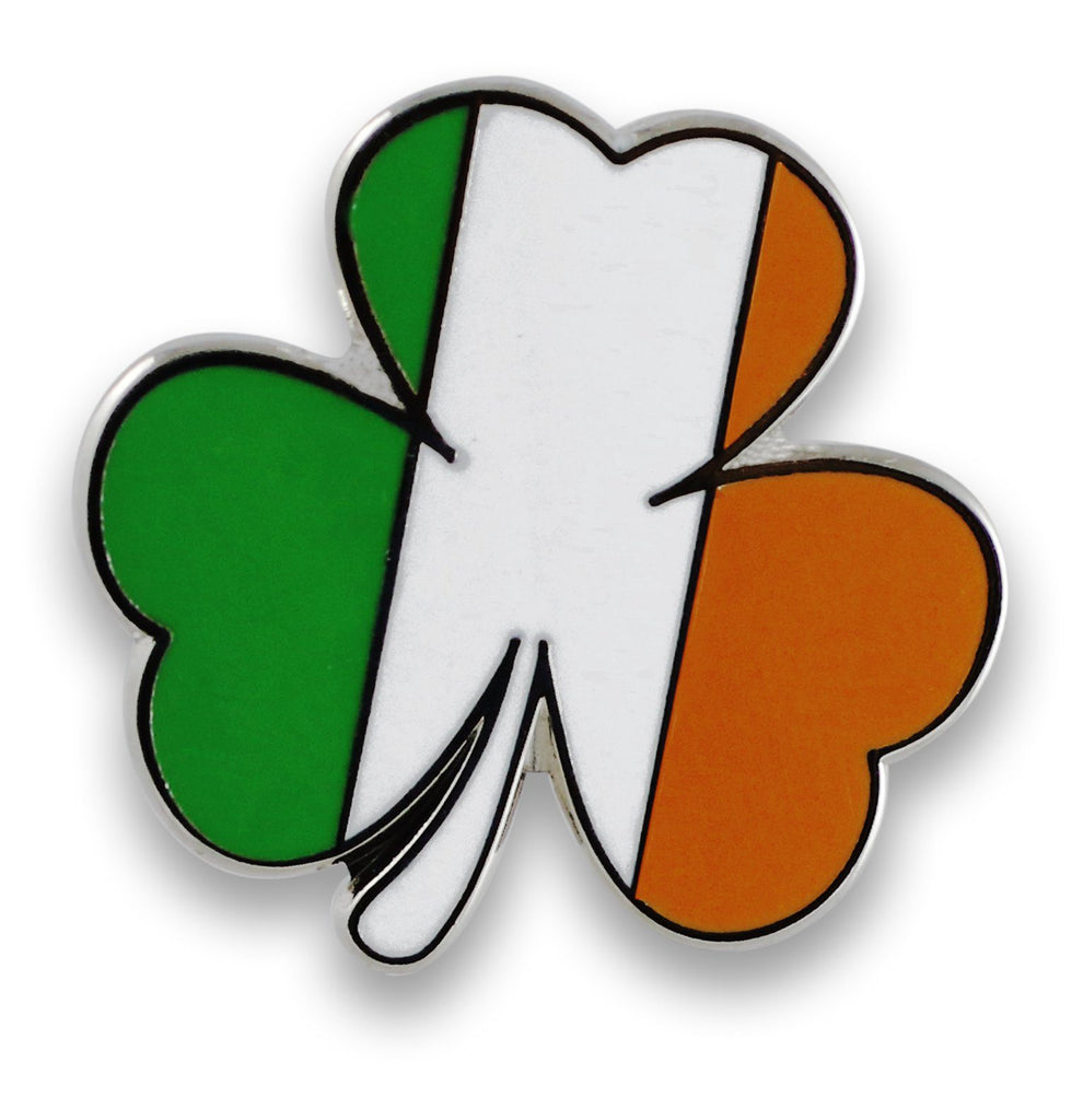Irish Flag Tricolor Shamrock Enamel Lapel Pins