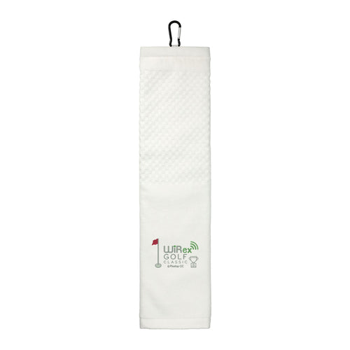 Scrubber Golf Towel White Embroidery