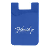 Silicone Phone Wallet Blue Single Color