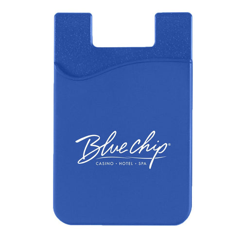 Silicone Phone Wallet Blue Single Color