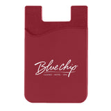 Silicone Phone Wallet Burgundy Single Color