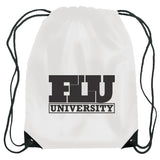 Small Hit Sports Pack Drawstring Bags Hit Promo White Single Color