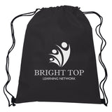 Non-Woven Hit Sports Pack Drawstring Bags Hit Promo Black Single Color
