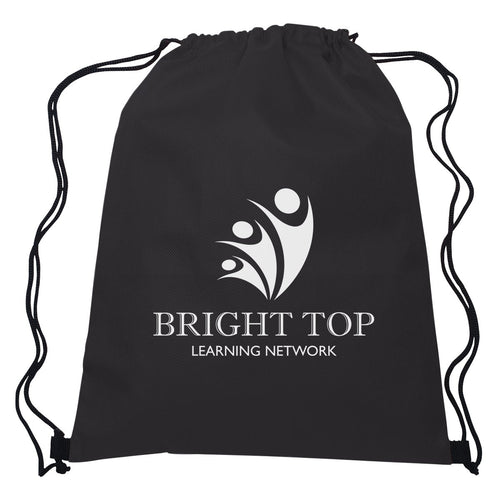 Non-Woven Hit Sports Pack Drawstring Bags Hit Promo Black Single Color