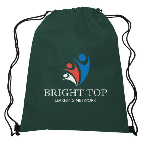 Non-Woven Hit Sports Pack Drawstring Bags Hit Promo Forest Green Multi Color