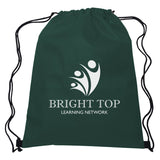 Non-Woven Hit Sports Pack Drawstring Bags Hit Promo Forest Green Single Color