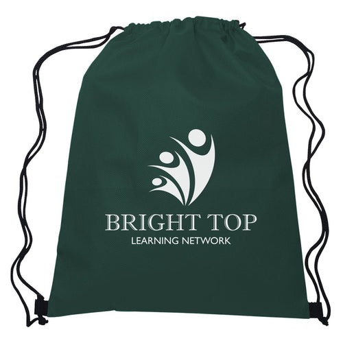 Non-Woven Hit Sports Pack Drawstring Bags Hit Promo Forest Green Single Color