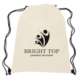 Non-Woven Hit Sports Pack Drawstring Bags Hit Promo Ivory Single Color