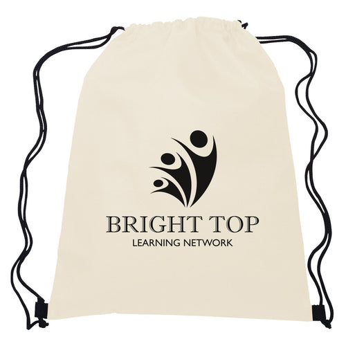 Non-Woven Hit Sports Pack Drawstring Bags Hit Promo Ivory Single Color