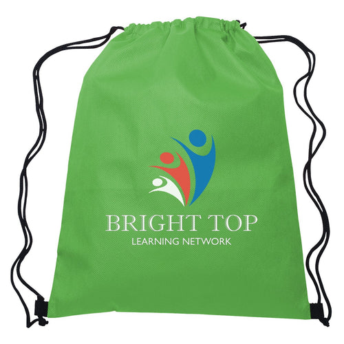 Non-Woven Hit Sports Pack Drawstring Bags Hit Promo Lime Green Multi Color