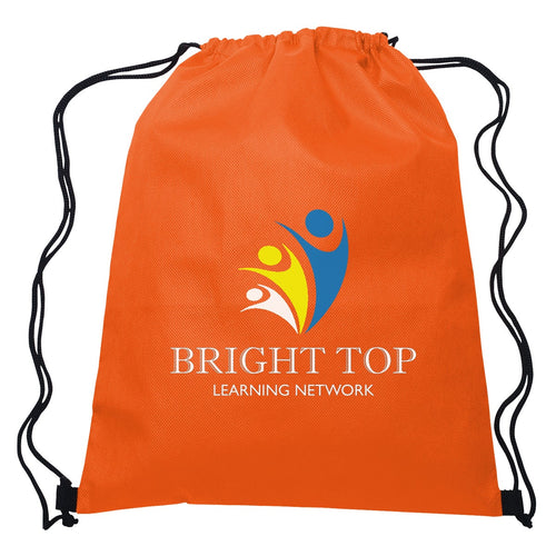 Non-Woven Hit Sports Pack Drawstring Bags Hit Promo Orange Multi Color