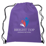 Non-Woven Hit Sports Pack Drawstring Bags Hit Promo Purple Multi Color