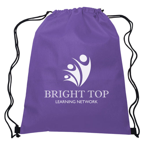 Non-Woven Hit Sports Pack Drawstring Bags Hit Promo Purple Single Color 