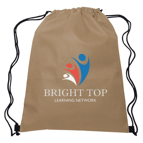 Non-Woven Hit Sports Pack Drawstring Bags Hit Promo Tan Multi Color