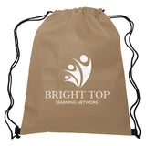 Non-Woven Hit Sports Pack Drawstring Bags Hit Promo Tan Single Color 