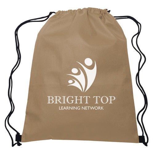 Non-Woven Hit Sports Pack Drawstring Bags Hit Promo Tan Single Color