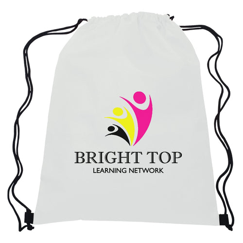 Non-Woven Hit Sports Pack Drawstring Bags Hit Promo White Multi Color