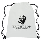 Non-Woven Hit Sports Pack Drawstring Bags Hit Promo White Single Color