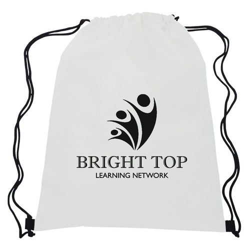 Non-Woven Hit Sports Pack Drawstring Bags Hit Promo White Single Color
