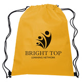 Non-Woven Hit Sports Pack Drawstring Bags Hit Promo Yellow Single Color