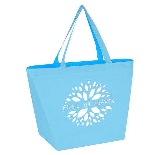 Non-Woven Shopper Tote Bag Light Blue Multi Color
