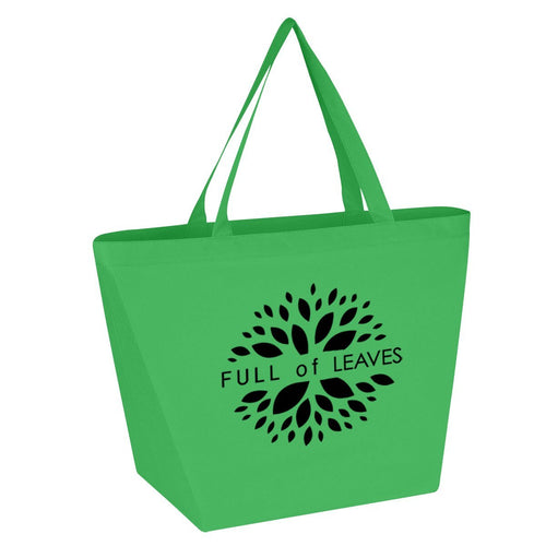 Non-Woven Shopper Tote Bag Kelly Green Multi Color