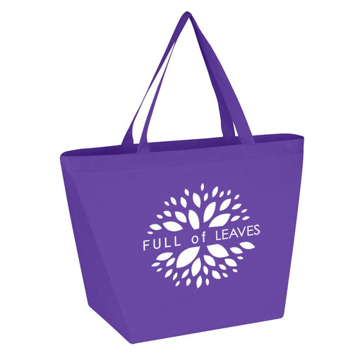 Non-Woven Shopper Tote Bag Purple Multi Color
