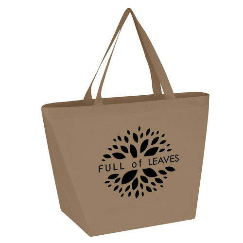 Non-Woven Shopper Tote Bag Tan Multi Color