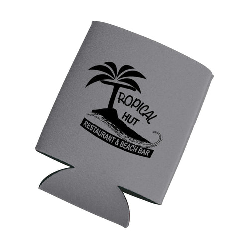 Kan-Tastic Screen Printed Can Cooler Gray Multi Color