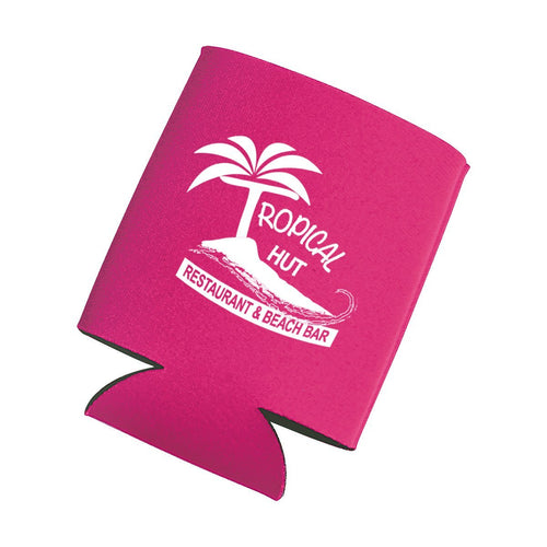 Kan-Tastic Screen Printed Can Cooler Magenta Multi Color