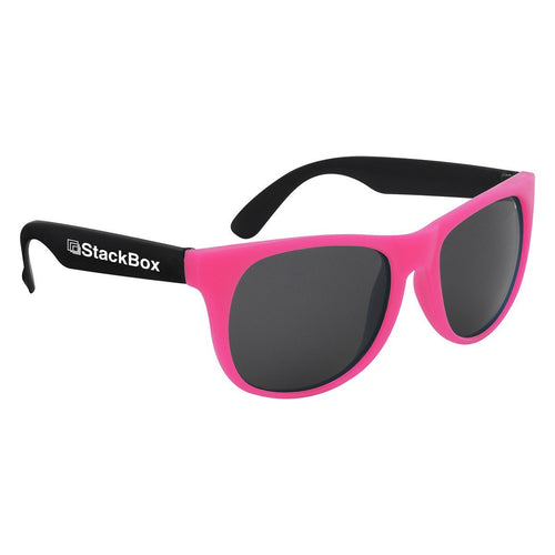 Kapowski Rubberized Sunglasses Pink Single Color