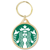 Custom Digitally Printed Made in USA Keychains Keychains WizardPins Gold Circle 1.5 in.