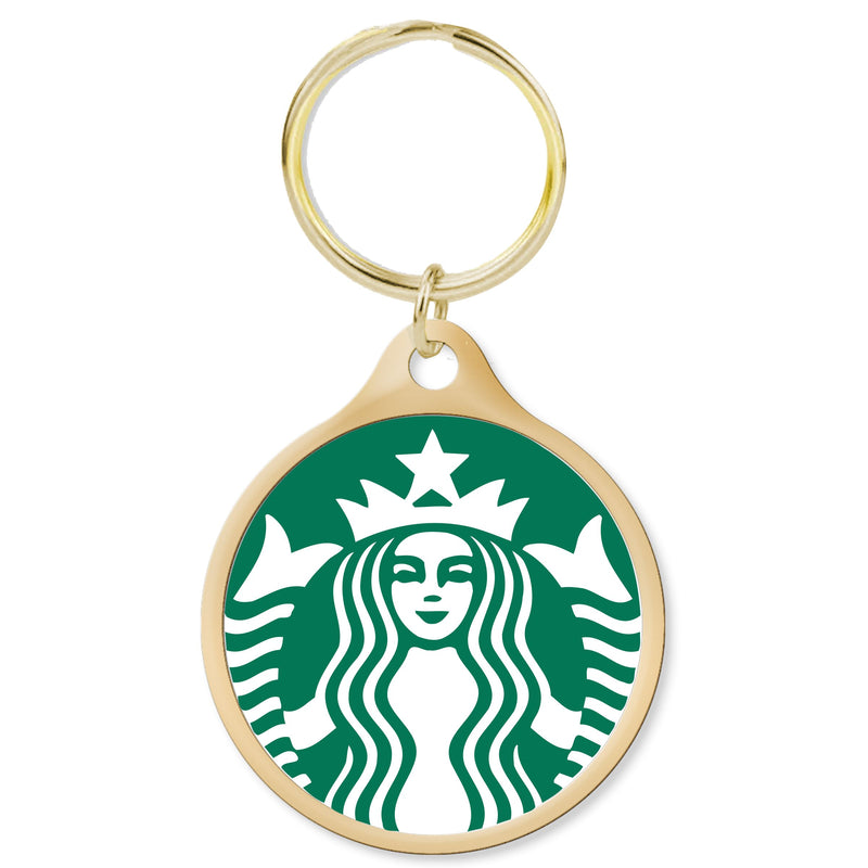 Custom Digitally Printed Made in USA Keychains Keychains WizardPins Gold Circle 1.5 in.