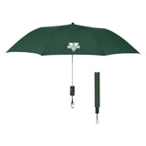 44" Arc Automatic Open Telescopic Folding Umbrella Forest Green Multi Color