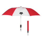 44" Arc Automatic Open Telescopic Folding Umbrella Red/White Multi Color