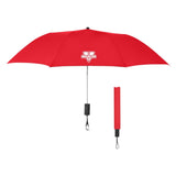 44" Arc Automatic Open Telescopic Folding Umbrella Red Multi Color