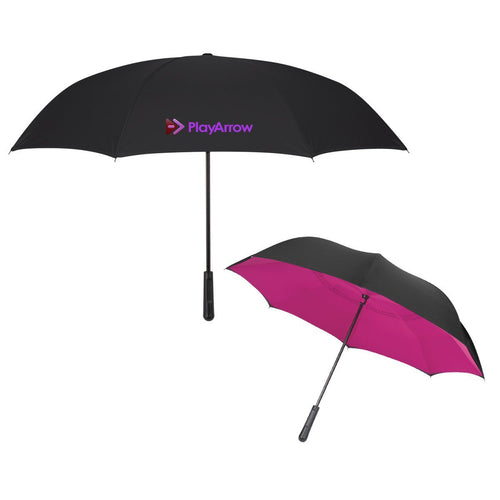 48" Arc Two-Tone Inversion Umbrella Fuchsia Multi Color