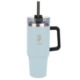 40 oz. Intrepid Stainless Steel Tumbler Coffee Mugs Hit Promo Light Blue Laser Engrave