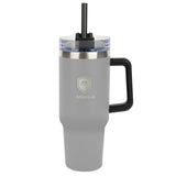 40 oz. Intrepid Stainless Steel Tumbler Coffee Mugs Hit Promo Gray Laser Engrave
