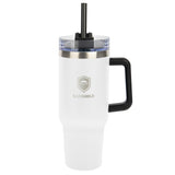 40 oz. Intrepid Stainless Steel Tumbler Coffee Mugs Hit Promo White Laser Engrave